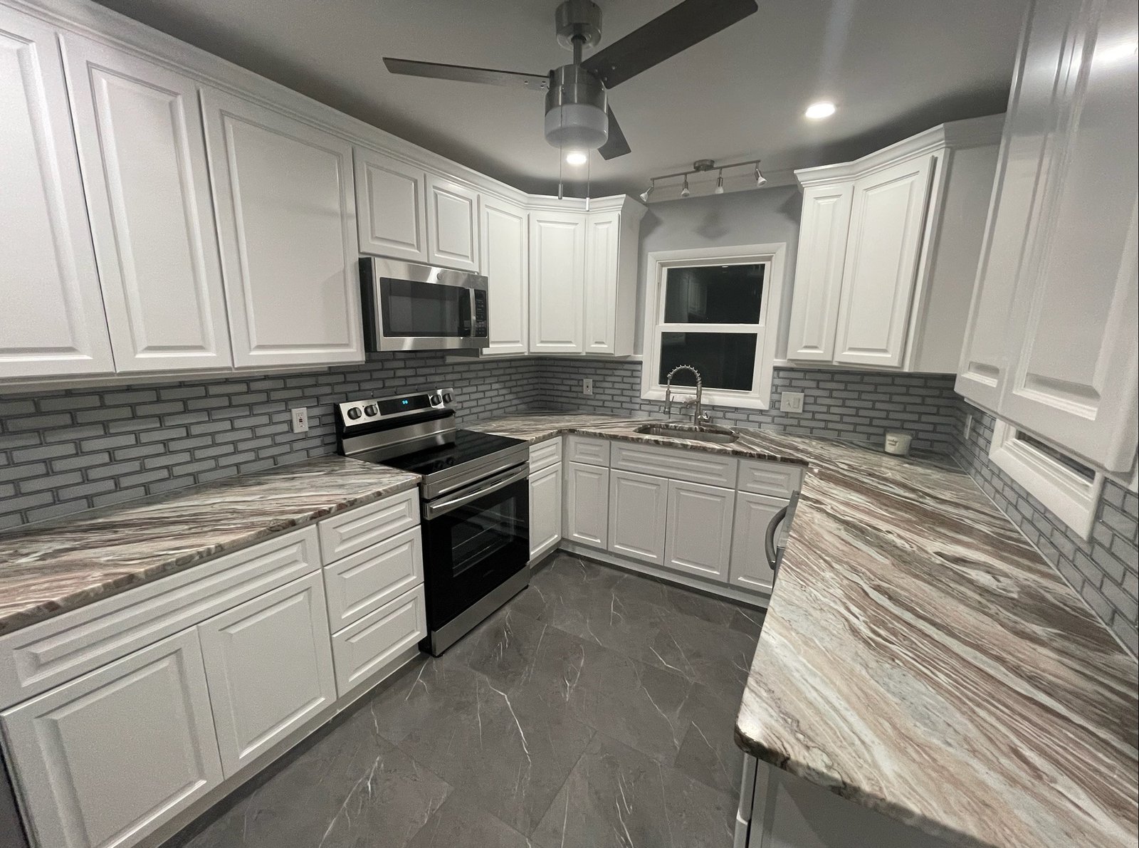 Residential renovation, full room view